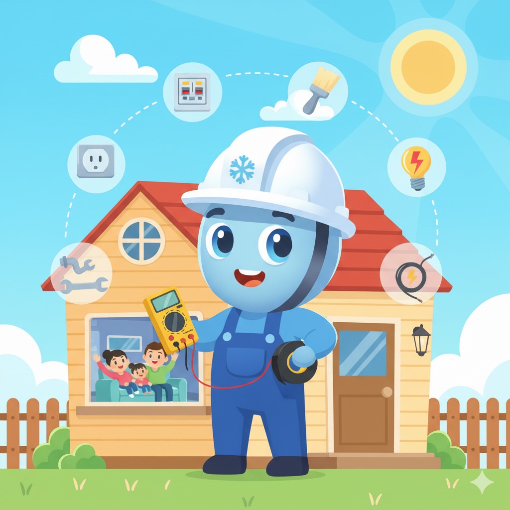 Electrician working on a circuit board