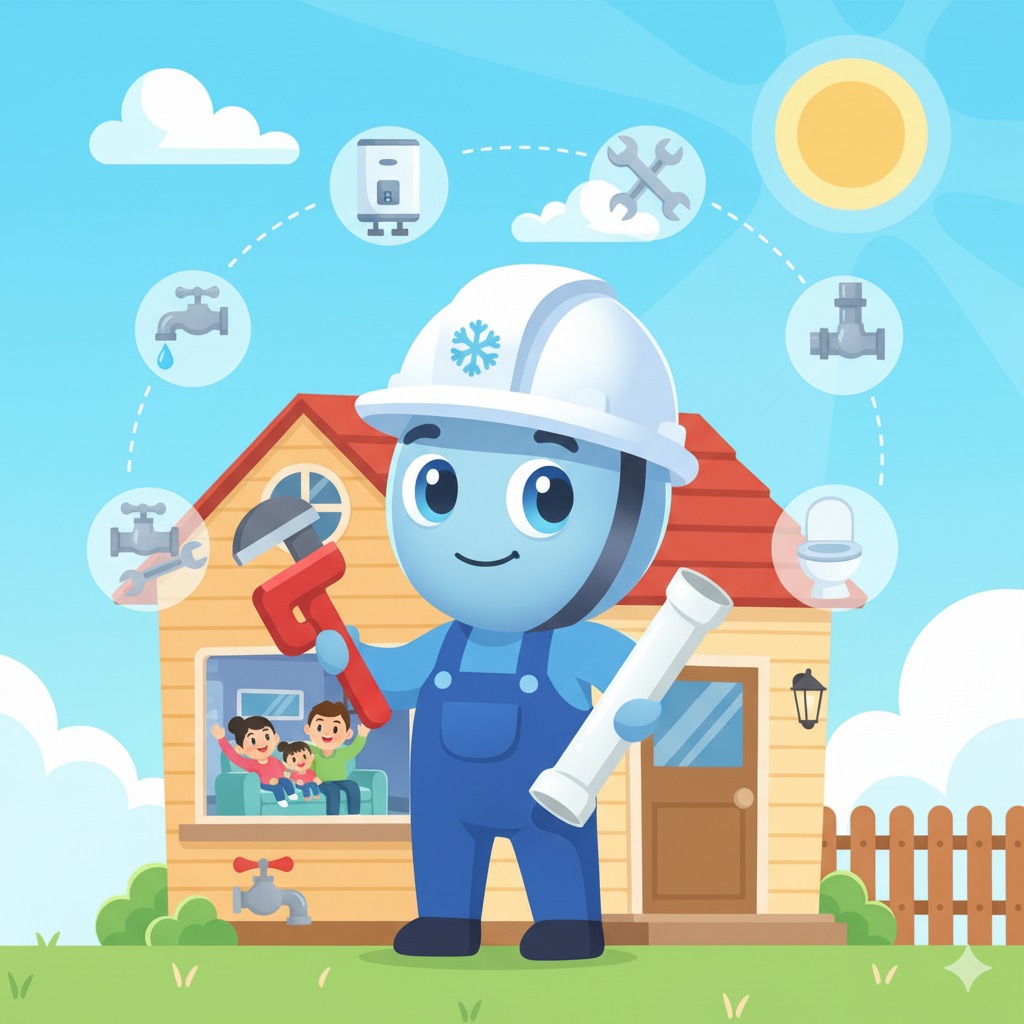 Plumber fixing a sink